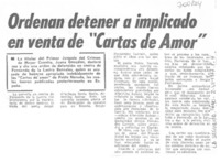Ordenan detener a implicado en venta de "cartas de amor".