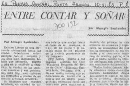 Entre contar y soñar