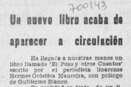 Un nuevo libro acaba de aparecer a circulación.