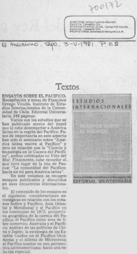 Ensayos sobre el pacífico.
