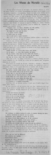 Las musas de Neruda