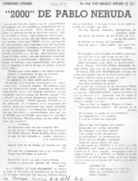 "2000" de Pablo Neruda