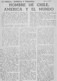 Hombre de Chile, América y el mundo.