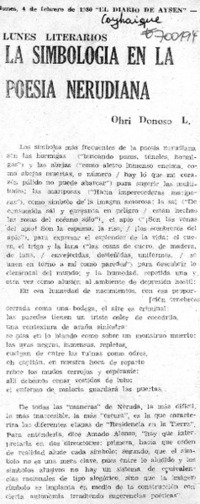 La simbología en la poesía nerudiana