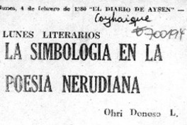 La simbología en la poesía nerudiana