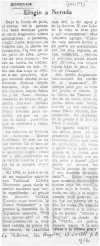 Elogio a Neruda