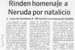 Rinden homenaje a Neruda por natalicio.