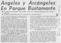Angeles y Arcángeles en Parque Bustamante.