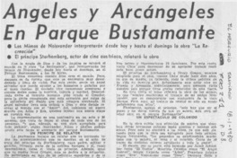 Angeles y Arcángeles en Parque Bustamante.