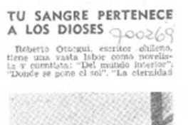 Tu sangre pertenece a los dioses.