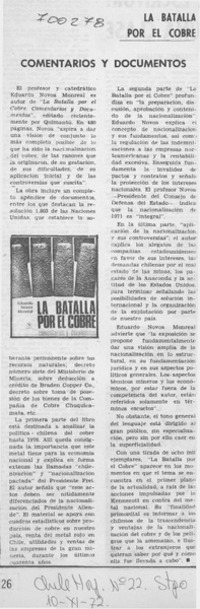 La batalla por el cobre.