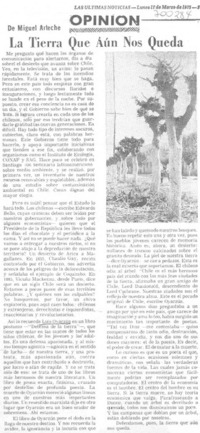 La tierra que aún nos queda