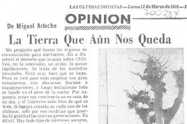 La tierra que aún nos queda