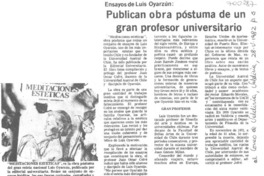 Meditaciones estéticas.