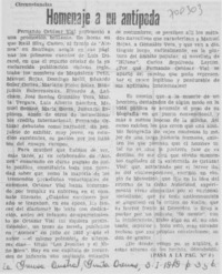 Homenaje a un antípoda