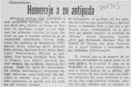 Homenaje a un antípoda