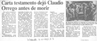 Carta testamento dejó Claudio Orrego antes de morir.
