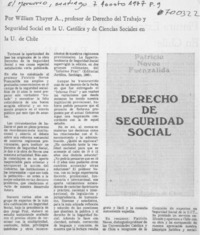 Derecho de seguridad social.