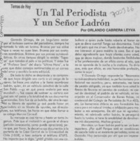 Un tal periodista y un señor ladrón