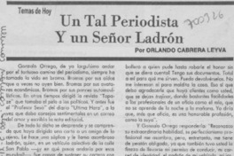 Un tal periodista y un señor ladrón