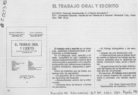 El trabajo oral y escrito