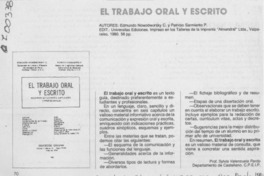 El trabajo oral y escrito