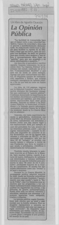 La opinión pública.