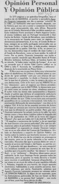 Opinión personal y opinión pública