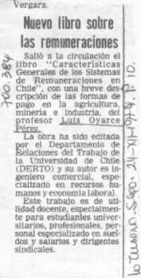 Nuevo libro sobre las remuneraciones.