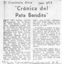 "Crónica del Pata Bendita".