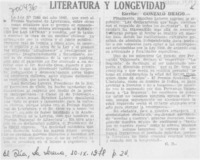 Literatura y longevidad