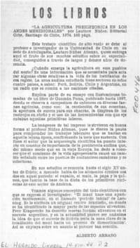 La agricultura prehistórica en Los Andes meridionales