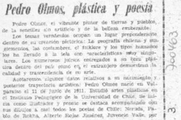 Pedro Olmos, plástica y poesía