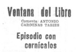 Episodio con cernícalos