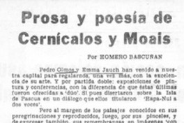 Prosa y poesía de cernícalos y Moais
