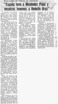 España tuvo a Menéndez Pidal y nosotros tenemos a Rodolfo Oroz.