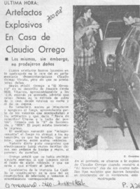 Artefactos explosivos en casa de Claudio Orrego.