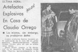 Artefactos explosivos en casa de Claudio Orrego.