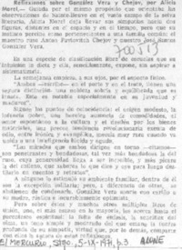 Reflexiones sobre González Vera y Chejov