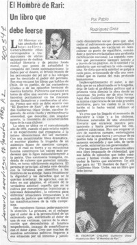 El hombre de Rari, un libro que debe leerse