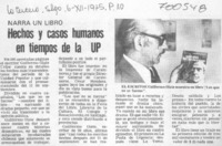 Hechos y casos humanos en tiempos de UP.