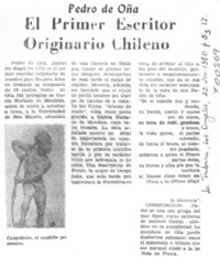El primer escritor originario chileno.