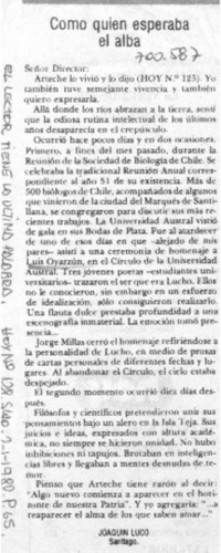 Como quien esperaba el alba