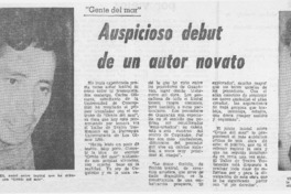 Auspicioso debut de un autor novato.