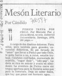 Perico trepa por Chile