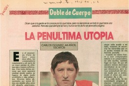 La Penúltima utopía.