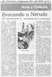 Evocando a Neruda