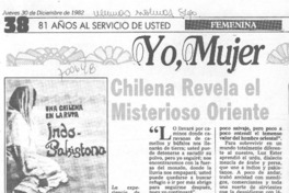 Chilena revela el misterioso oriente.