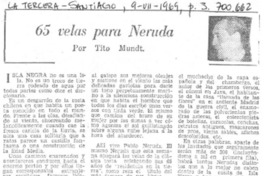 65 velas para Neruda