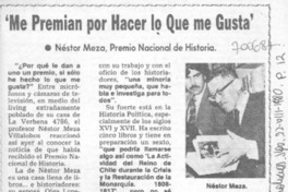 "Me premian por hacer lo que me gusta".
